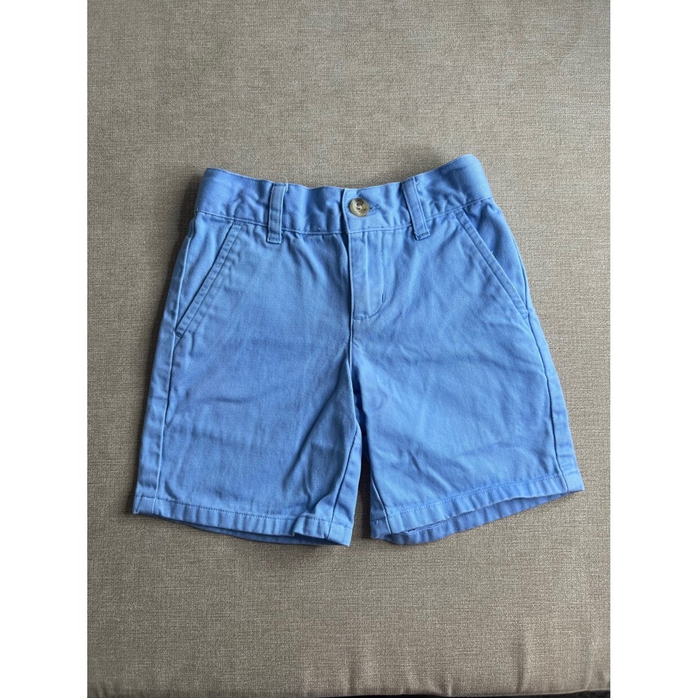 Janie and Jack Boys Light Blue Cotton Chino Shorts Lobster Patch Size 2T